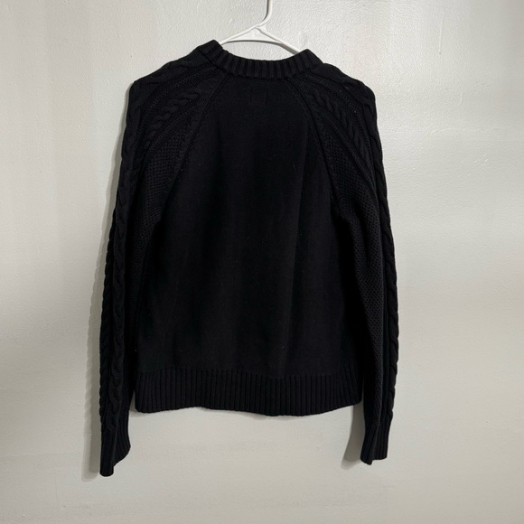 GAP Black Cable knit chic sweater M - Picture 4 of 5
